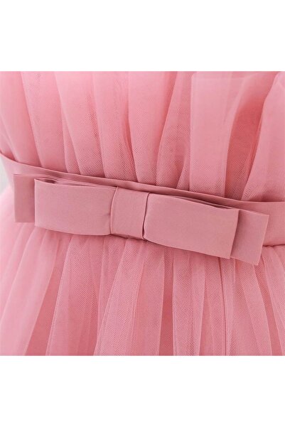 NO BRAND Rochie elegantă pentru copii, pentru ocazii formale, roz impecabil 9...