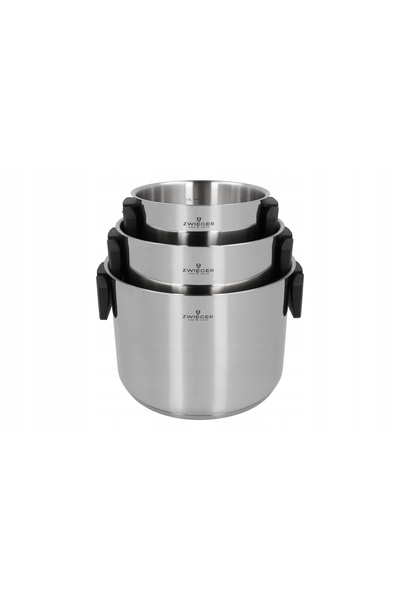 ZWIEGER Set de vase de gătit compact + Tocător cu cuțit și ascuțitoare