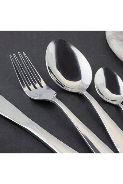 Kinghoff SET COMPLET DE TACÂMURI SATINATE 24 PIESE pentru 6 persoane cuțite f...
