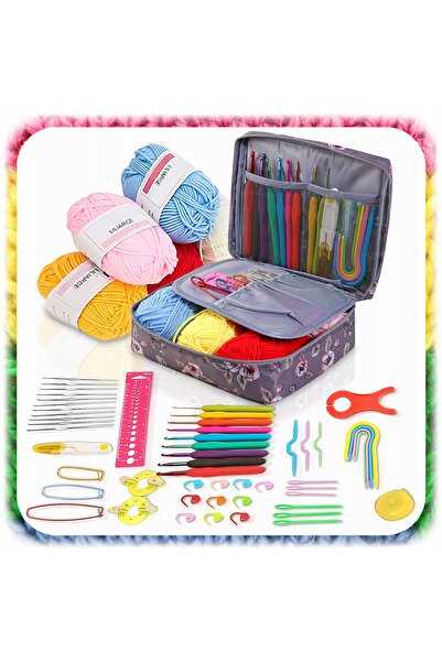 NO BRAND SET PENTRU CROCHETEARE FIRE AC DE CROCHETEARE 58 EL. Etichete și acc...