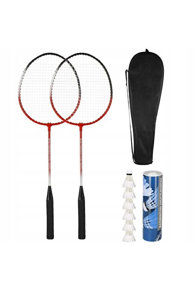 Springos Set de badminton 9-în-1: Rachetă, Fluturași, Husă
