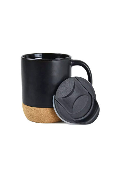 Generic CUSTOMIZED CERAMIC MUGS WITH LID & CORK BASE – 385 ML COUPLE SET