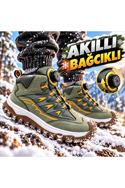 Promax ÇOCUK KIŞLIK OUTDOOR AKILLI BAĞCIKLI HAKİ BOT 32-37