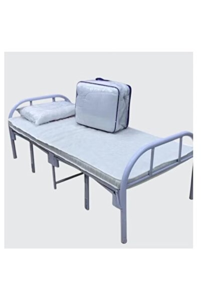 Generic سرير مفرد، هيكل حديدي، قابل للطي، مع مرتبة، مقاس 90 × 190 × 80 سم، MS...