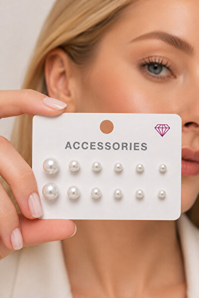 Dora Accessories 12'li İnci Set Küpe