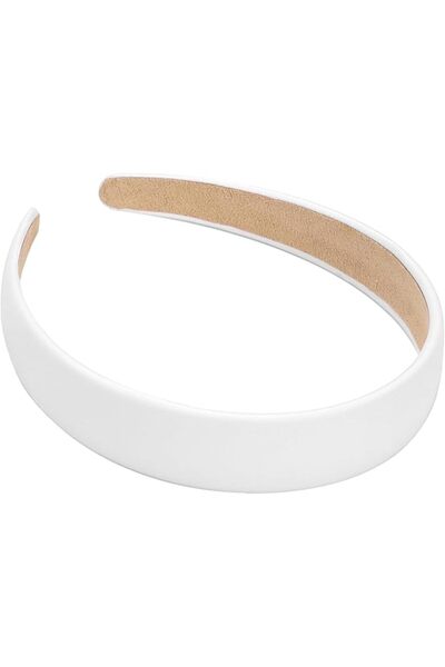 ASKIND 1 Inch PU Leather Headband, Wide Padded Hairband Fashion Hair Bands Cu...
