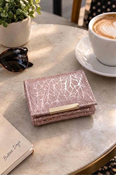 SHIKIRTI BAG STORE Γυναικεία θήκη για κάρτες πορτοφολιού με φερμουάρ με λάμψη...