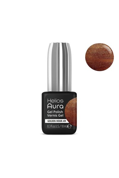 Helios Aura Gel Polish Vernis Gel Golden Hour 04 Chestnut Brown