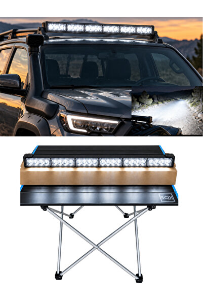 KAPOTO 70 Cm Off Road Beyaz Çakar Led Bar 7 Fonksiyon 9-30V 24 Led Çakmaklık ...
