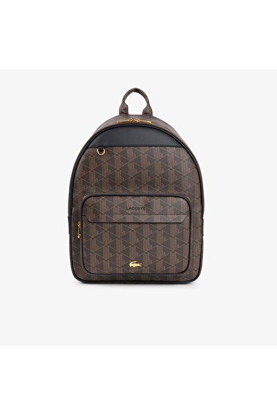 Lacoste The Blend Unisex Monogram Kahverengi Sırt Çantası