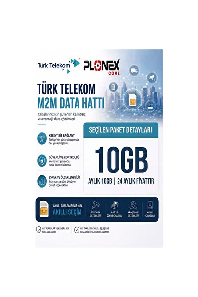 Türk Telekom M2M Data Hattı - 2 Yıllık Kullanım - Araç Takip, Alarm, Kamera v...