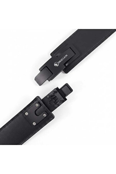 DESI LION Lever Buckle Weightlifting Belt - 10mm Leather Powerlifting Belt for Squats & Deadlifts