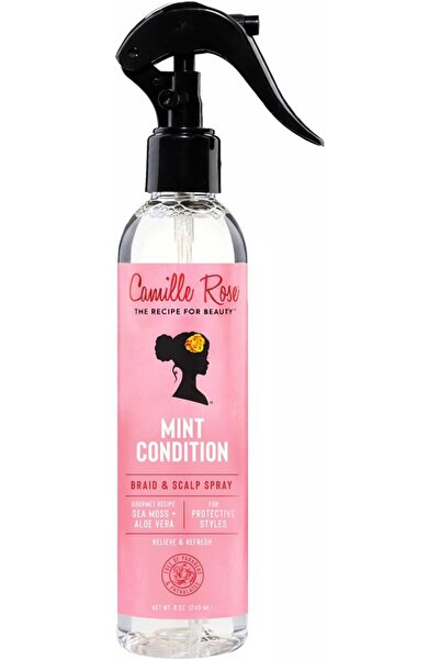 Camille Rose Mint Condition Braid and Scalp Spray, with Aloe Vera and Sea Mos...
