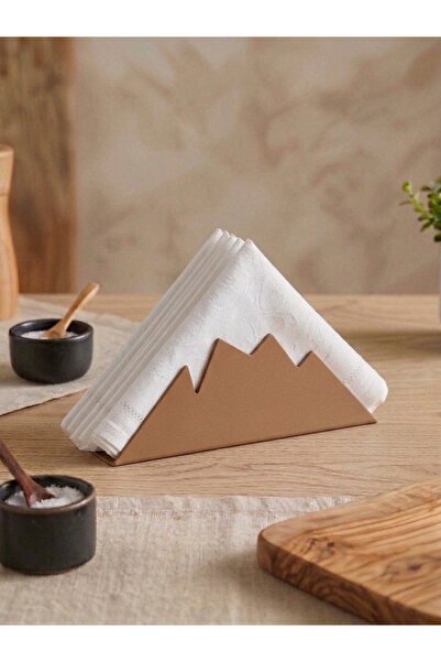 E&TDESING حامل مناديل بتصميم عصري على شكل جبل - حامل مناديل مزخرف للمطبخ وطاو...