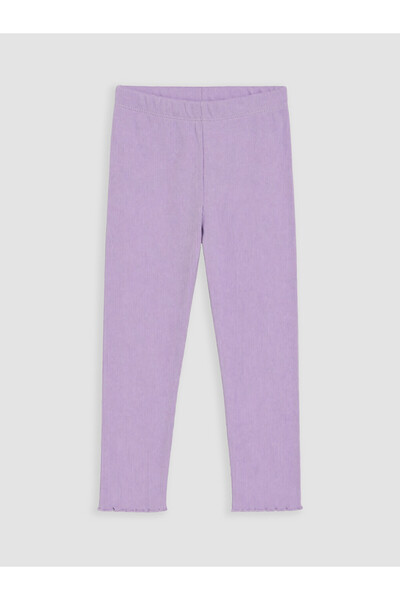 LC Waikiki Özmarka New Season Lilac Girls' Ribbed Tights