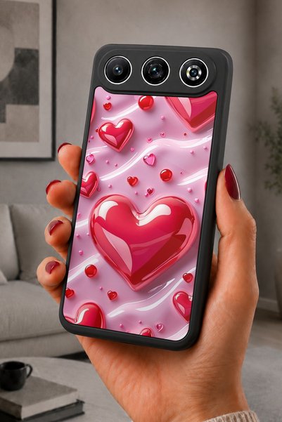 General Mobile Gm 26 Compatible Printed, Matte Black, Soft Silicone, Protecti...