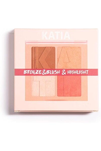 KATIA باليت برونزي وأحمر خدود وإضاءة للنساء، BBH794