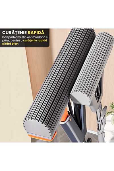 Full Abundance Mop 38cm cu 3 Bureti Super Absorbanti, 38cm latime, Maner Telescopic, 3 Rezerve Incluse, Sistem Stoa