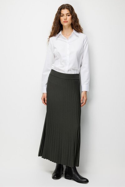 bihan store DESEN TRİKO PİLELİ TRİKO ETEK 23321