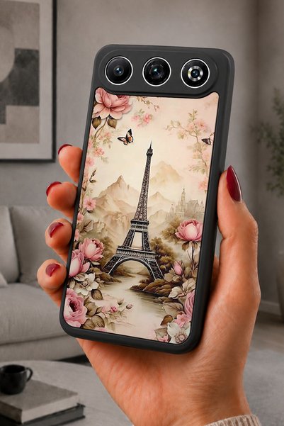 General Mobile Gm 26 Compatible Printed, Matte Black, Soft Silicone, Protecti...