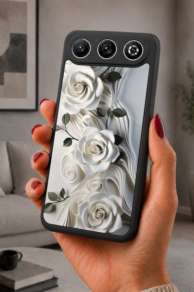 General Mobile Gm 26 Compatible Printed, Matte Black, Soft Silicone, Protecti...