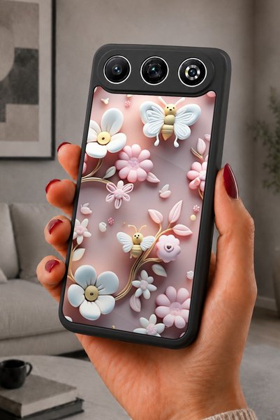 General Mobile Gm 26 Compatible Printed, Matte Black, Soft Silicone, Protecti...