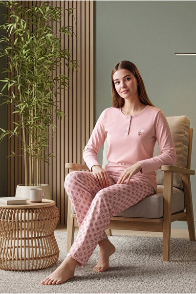 Over Sleep by Poleren Uzun Kollu Kadın Pijama Takımı