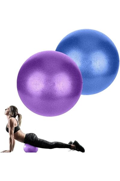 X SPRING Pilates Balls, 2 Pack Anti-Skid Mini Exercise Balls with Inflatable ...