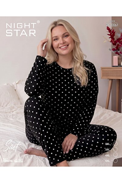 Night Star Σετ πιτζάμες Nova Polka Dot Super Soft Plus Size