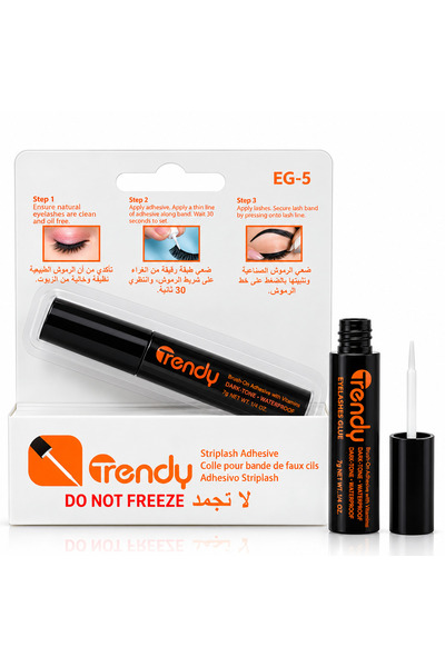 TRENDY Eg-5 Eyelash Glue with Brush for Easy and Precise Application, Designe...