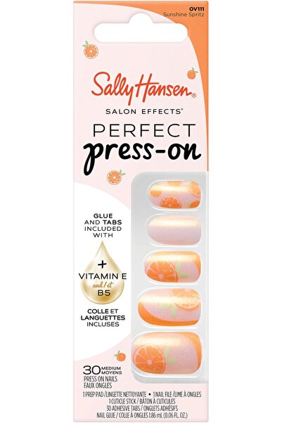 Sally Hansen False Nails, Salon Effect, Perfect Press-On, 111 Sunshine Spray,...
