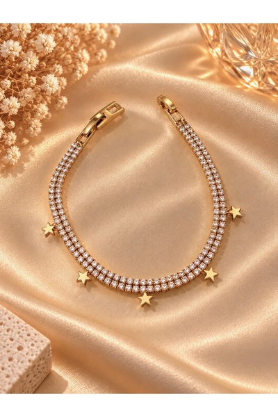 Ressia Double Zircon Row Star Model Extended Vip Bracelet