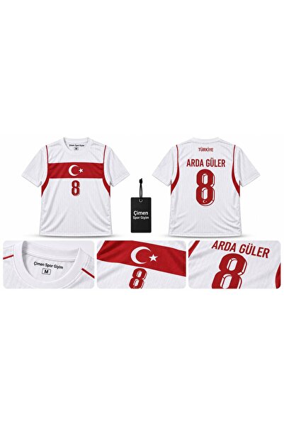 Çimen Spor Giyim Türk Bayraklı Ay Yıldızlı Baskılı 8 Arda Güler Türkiye Futbo...