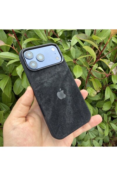 madamcase حافظة M-Safe Premium من الجلد المدبوغ الأسود المتوافقة مع هاتف Appl...