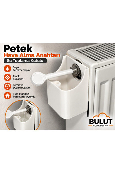 BULUT HOME DESİGN Kalorifer Peteği Hava Alma Anahtarı Su Kutulu Radyatör Pruj...