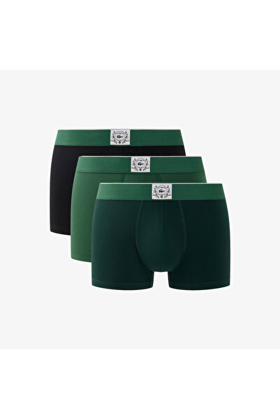 Lacoste Erkek Regular Fit 3'lü Yeşil Boxer