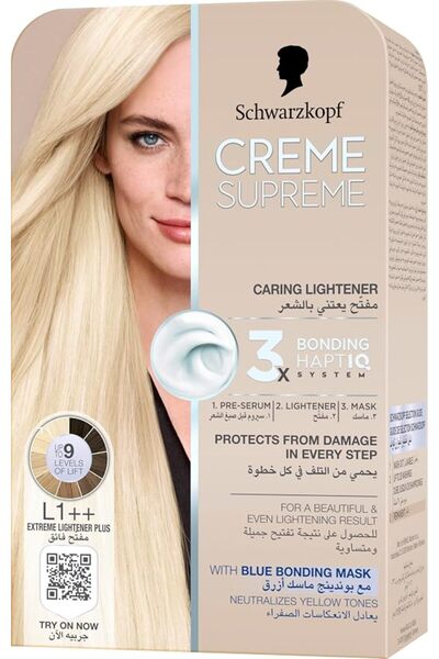 Creme Supreme Schwarzkopf Full Kit L1++ Permanent Extreme Hair Lightner Plus
