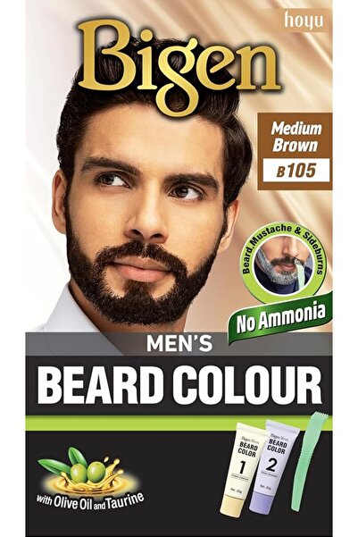 Bigen Beard صبغة لحية بيجين للرجال بدون أمونيا - بني متوسط B105