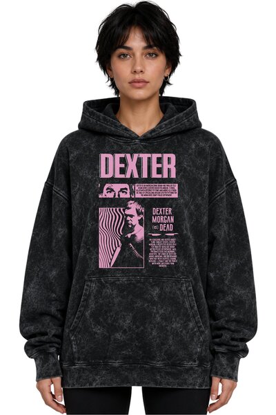 SEVBANO Φούτερ με κουκούλα Dexter Morgan με στάμπα της σειράς, Unisex, Oversi...