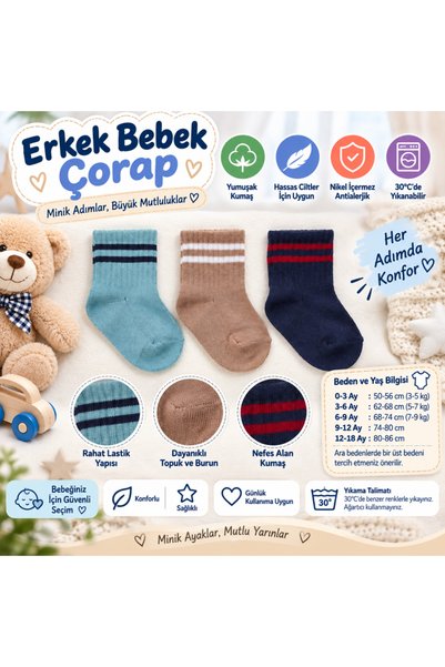 NW NessiWorld Assn Baby Boy Socks Usb2200 Water Green (Price Is for One Piece)