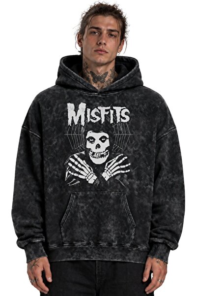 SEVBANO Misfits Rock Metal Music Band Printed Unisex Oversize Washable Hoodie...