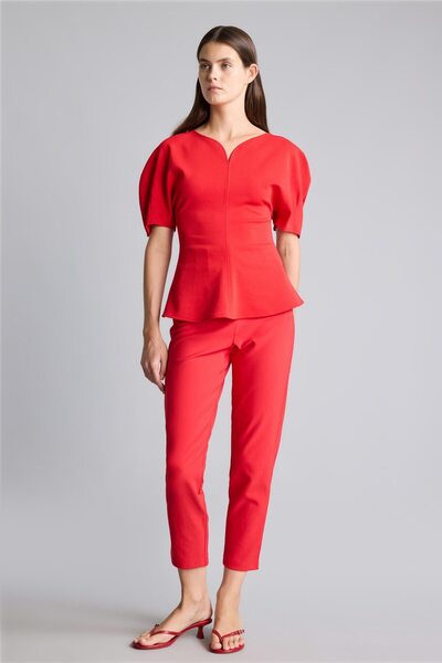 DeFacto Carrot Fit Zippered High Waist Skinny Leg Cropped Pants C2466Ax26Au