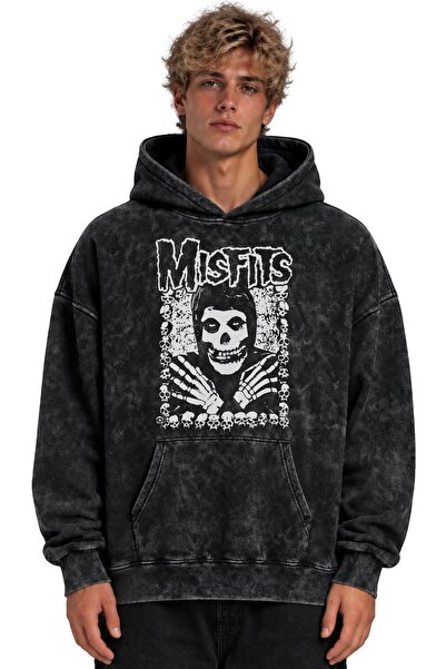 SEVBANO Misfits Rock Metal Music Band Printed Unisex Oversize Washable Hoodie...