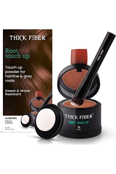 Thick Fiber بودرة تغطية جذور الشعر - مجموعة مكونة من مسحوق مقاوم للماء والعرق...