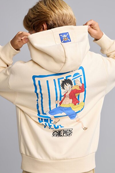 DeFacto One Piece Licensed Back Printed Soft Fleece Crew Neck Sweatshirt for ...