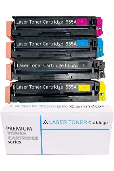 Generic KPC Compatible HP 655A Toner Cartridge Set 4 Pack CF450A CF451A CF452...