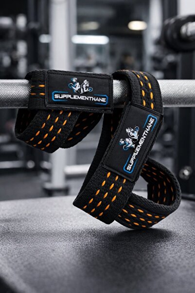 SUPPLEMENTHANE 8 Loop Lifting Straps Halter Kayışı Straps 2'li Paket - Turuncu