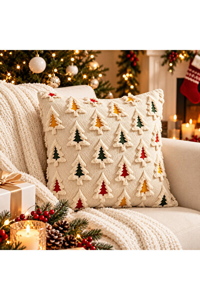 LWP Shop Festive Season Tekli Design Kırlent Kılıfı Kabartmalı