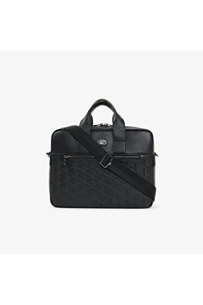 Lacoste Erkek Monogram Siyah Laptop Çantası