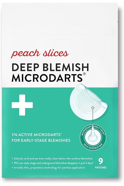 Peach Slices Microdart-Hydrocolloid Fast Acting Deep Blemish Acne Patches - S...